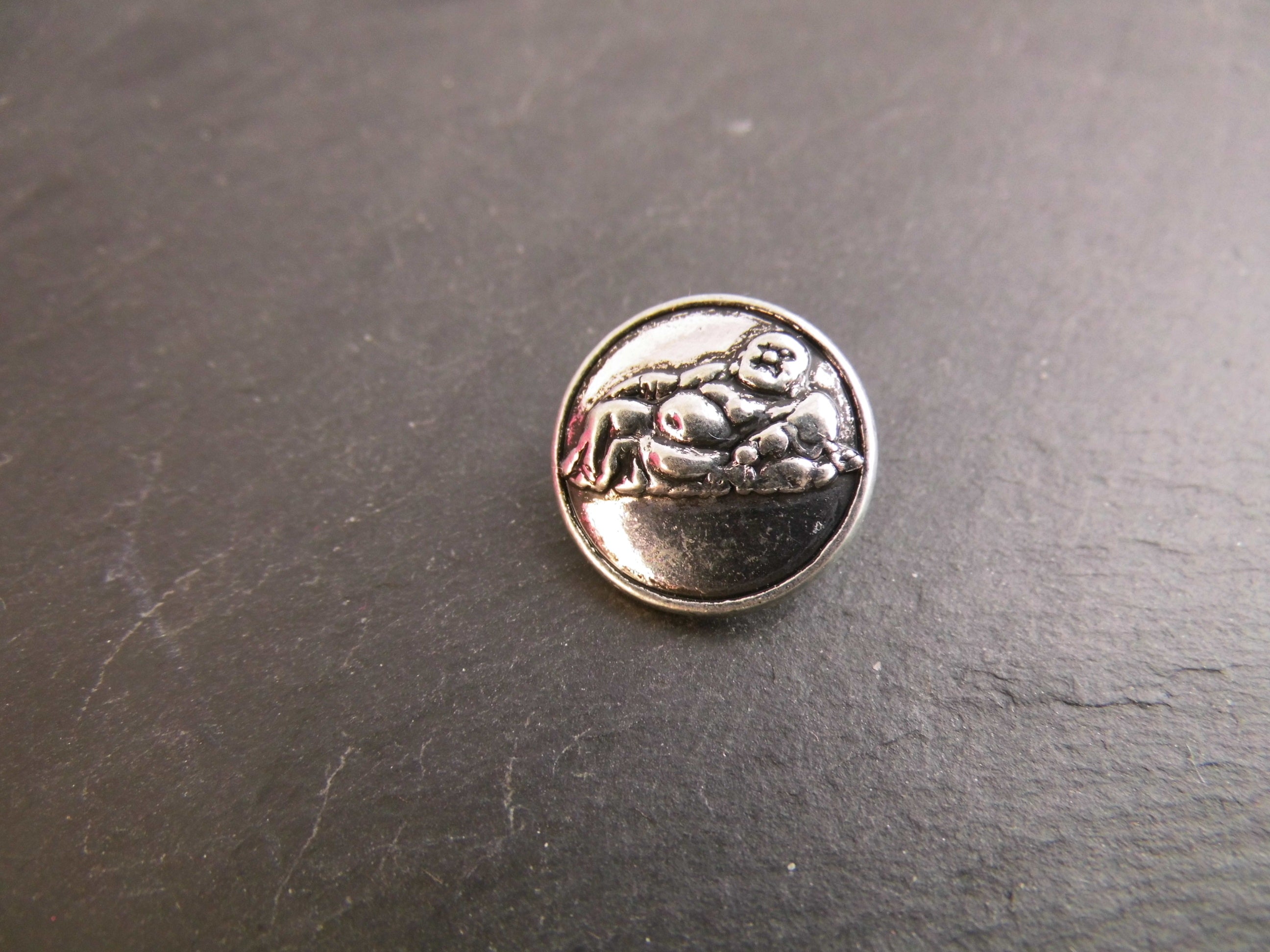 Click Button einfach Metall verschiedene Motive