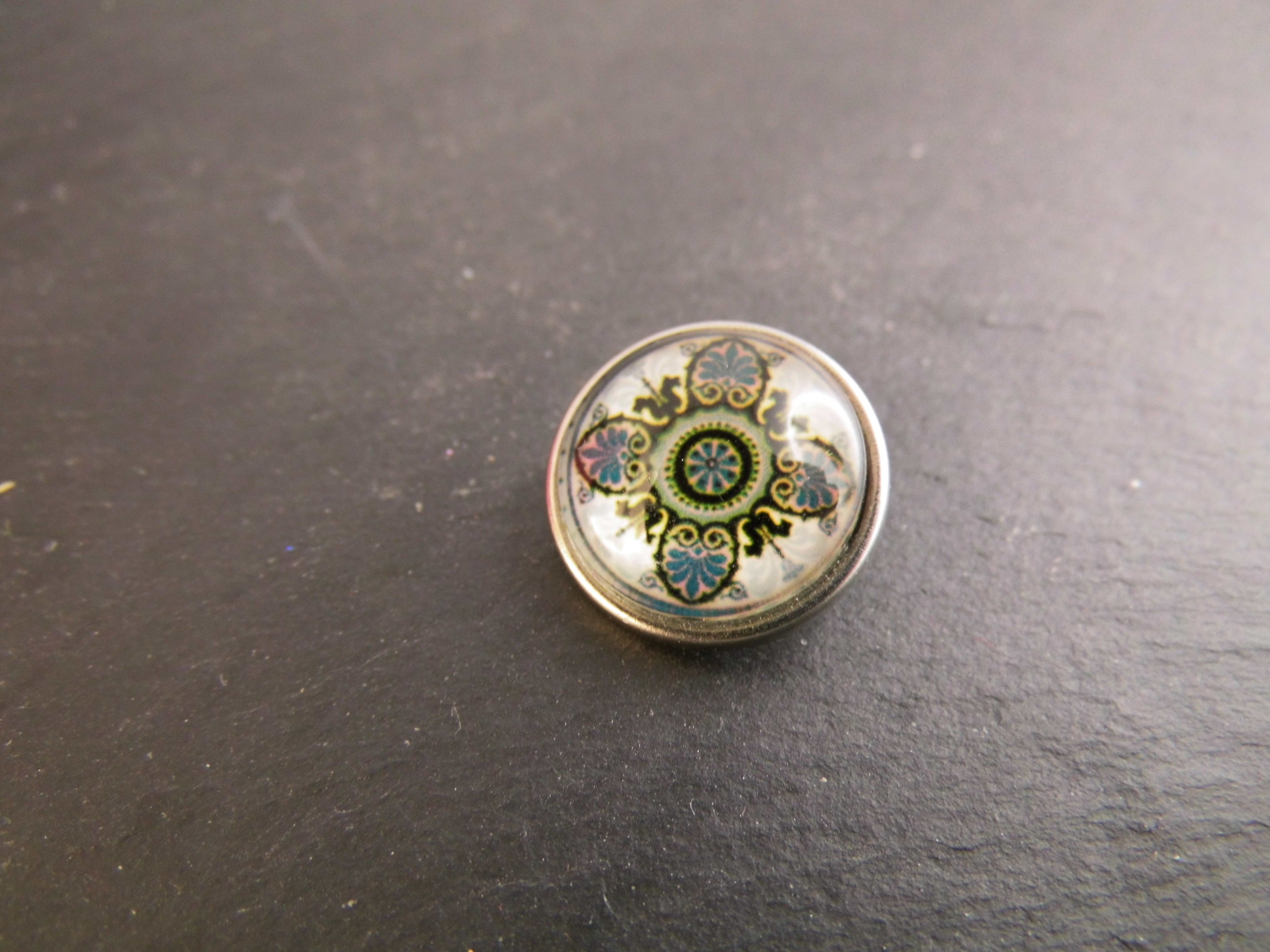 Click Button Metall Glas unterschiedliche Motive