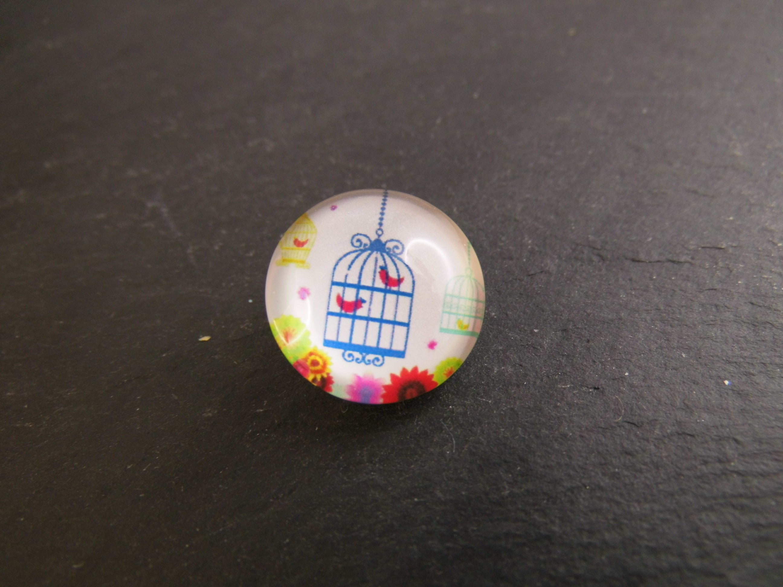 Click Button Metall Glas unterschiedliche Motive