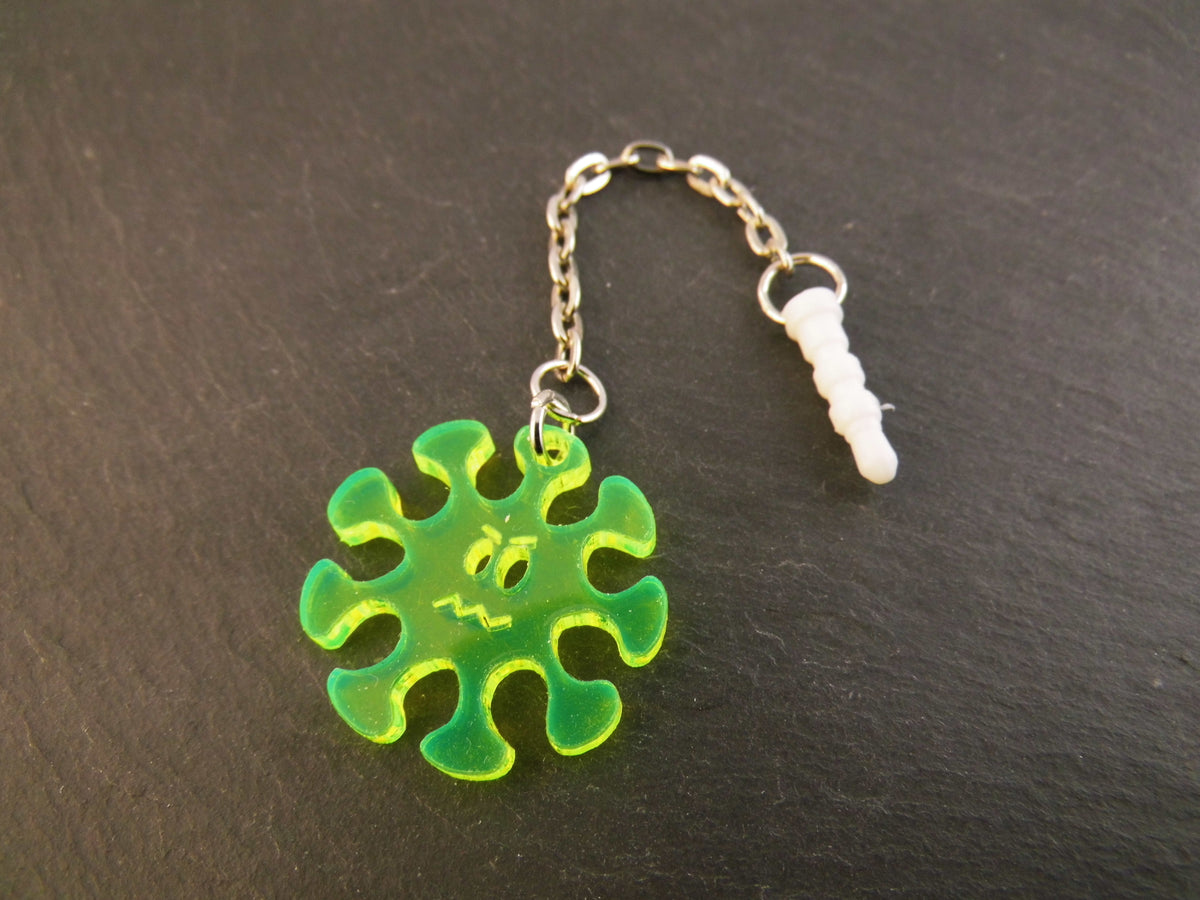 Handyanhänger Virus Männergrippe Handyschmuck Staubschutz