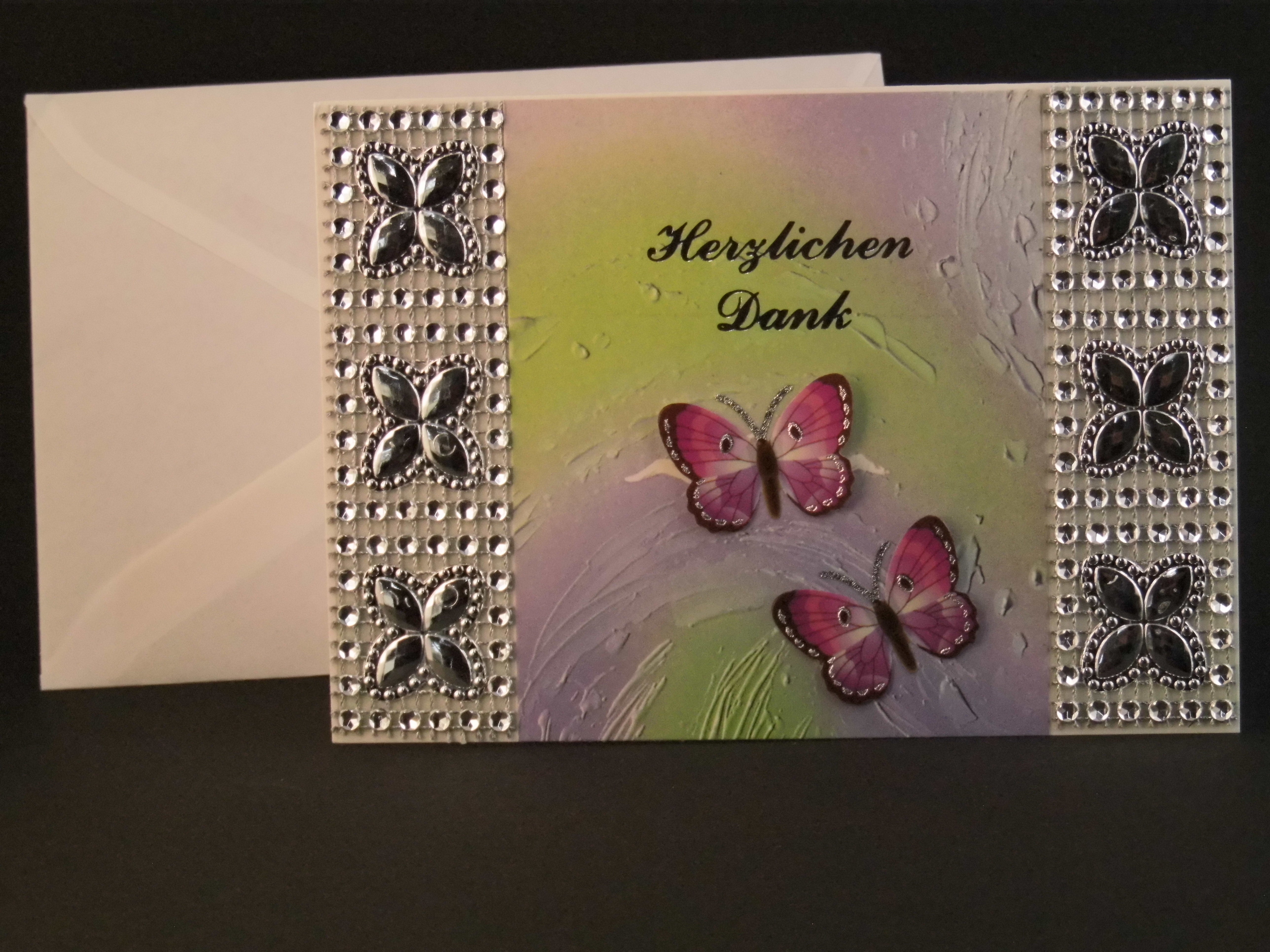 Karten zum Danke sagen Klappkarte mit Umschlag verschiedene Motive