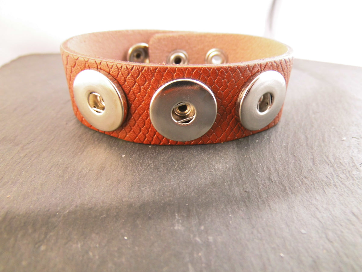 Click Button Armband strukturiert 2 Farben