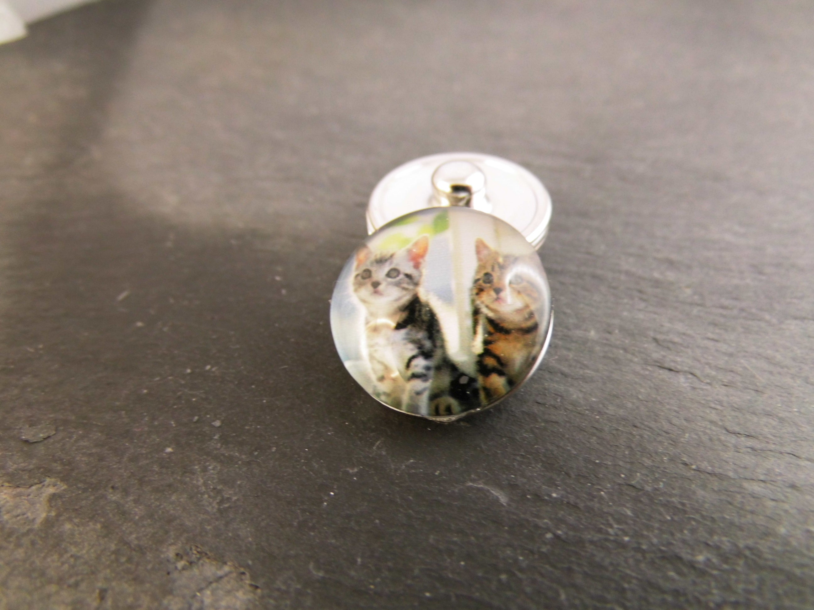 Click Button Metall Glas unterschiedliche Motive