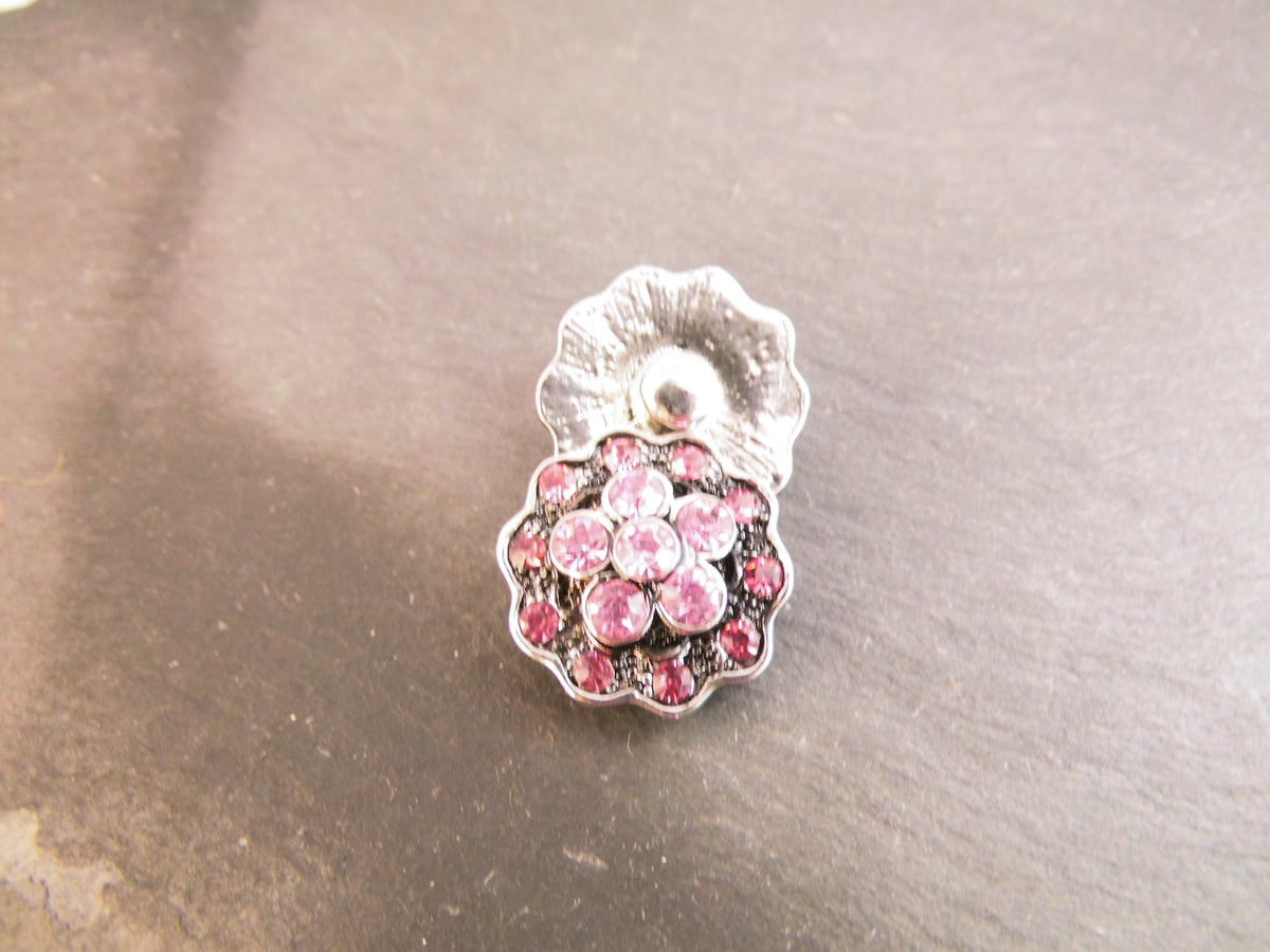 Click Button Metall mit Glitzersteine verschiedene Motive