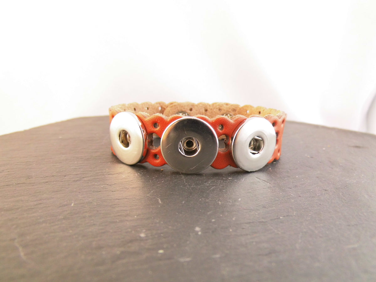 Click Button Armband herz 3 Farben