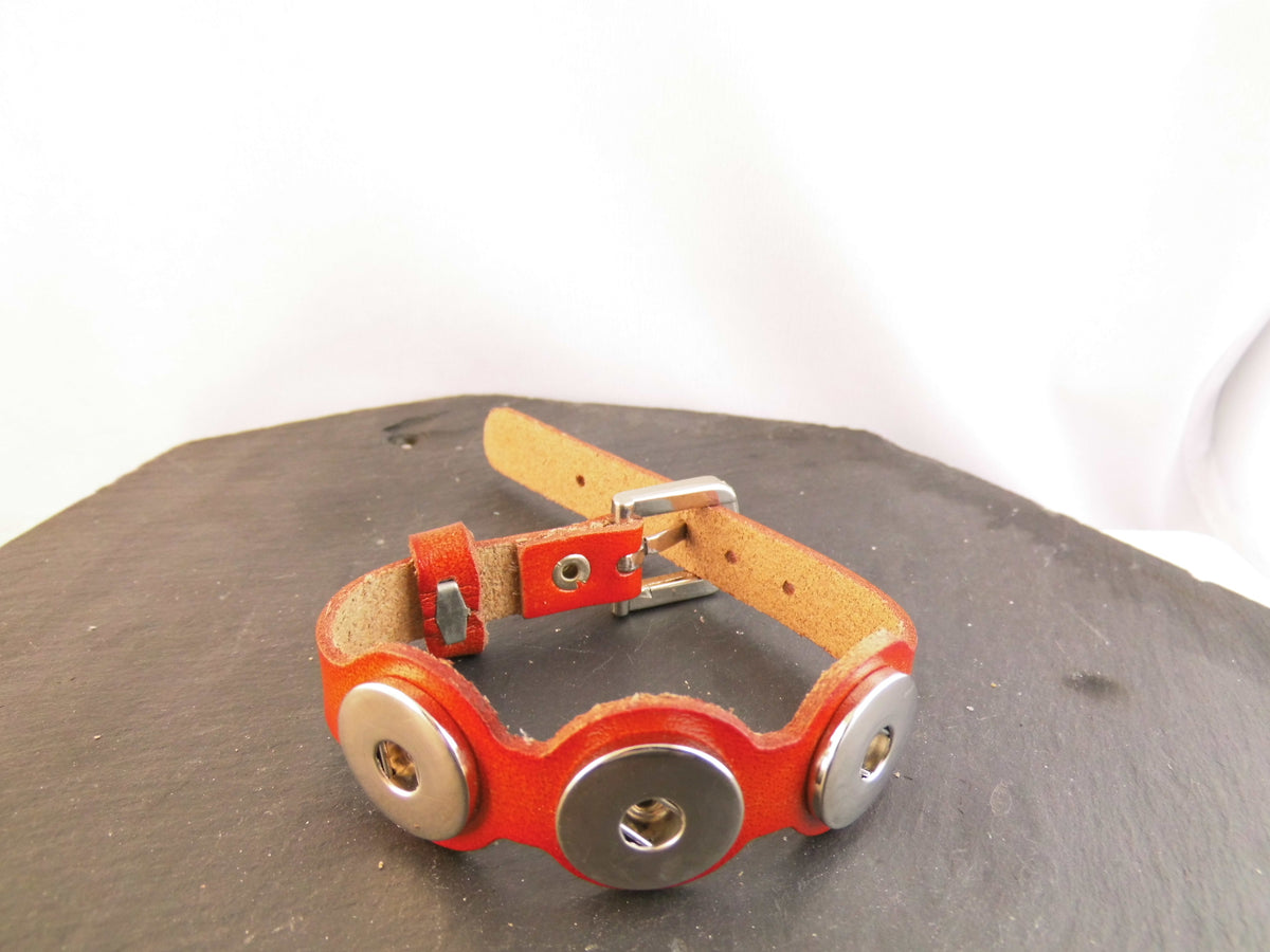 Click Button Armband wellig 2 Farben