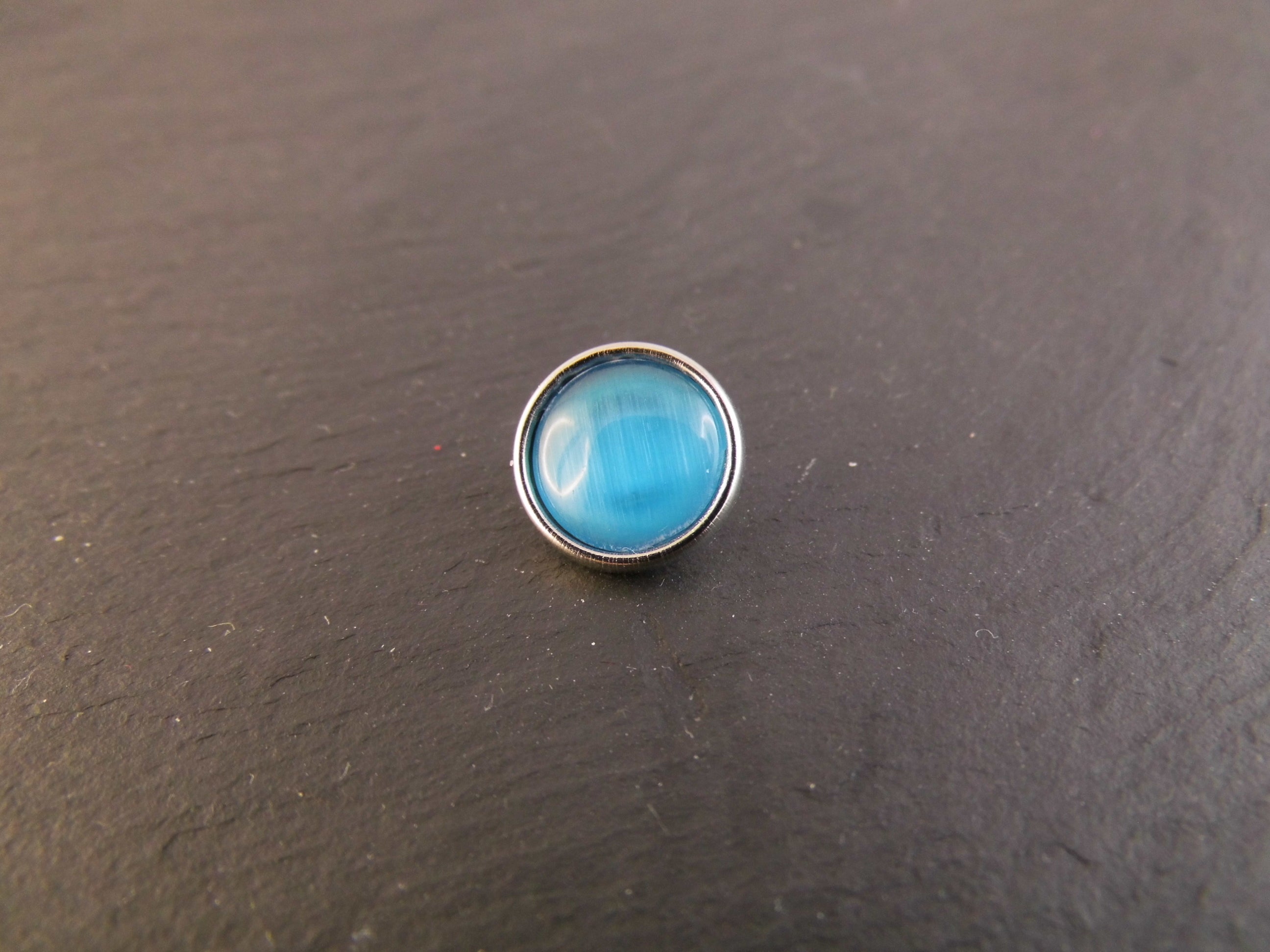 Mini Click Button Cateye Stein in verschiedenen Farben