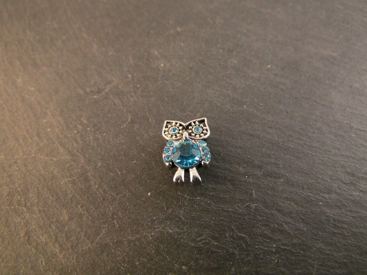 Mini Click Button Metall Eule verschiedene Farben