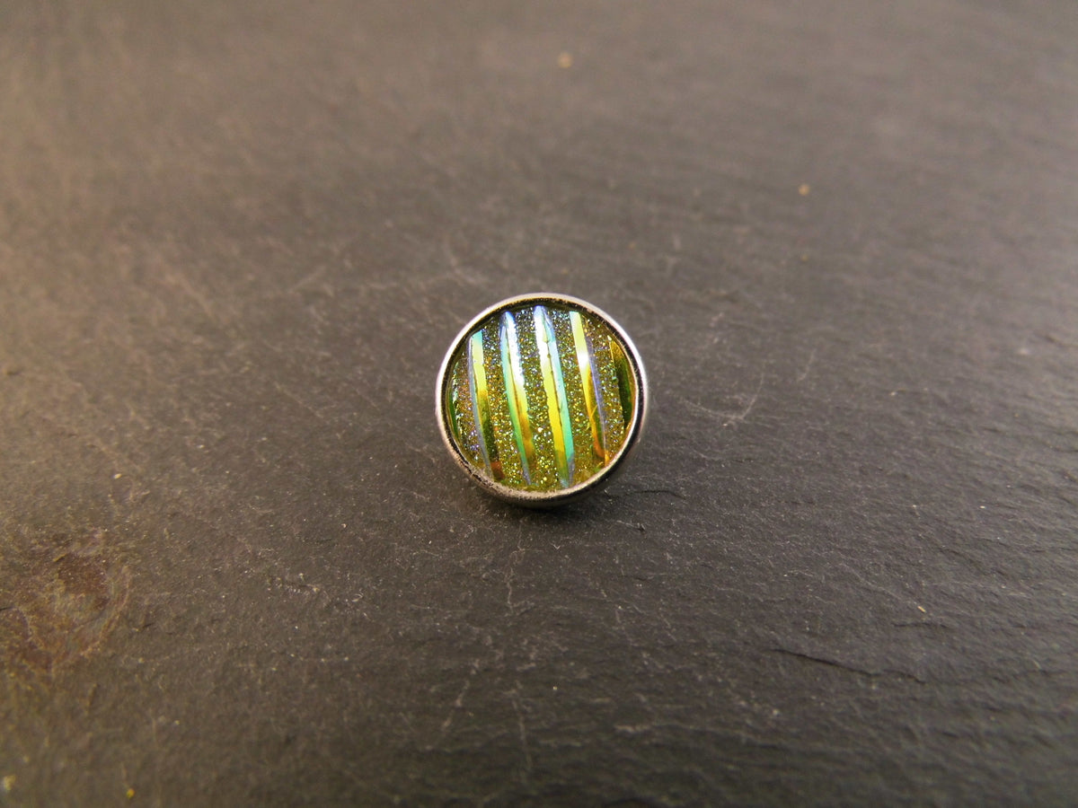 Mini Click Button Glitzer Strichmuster verschiedene Farben