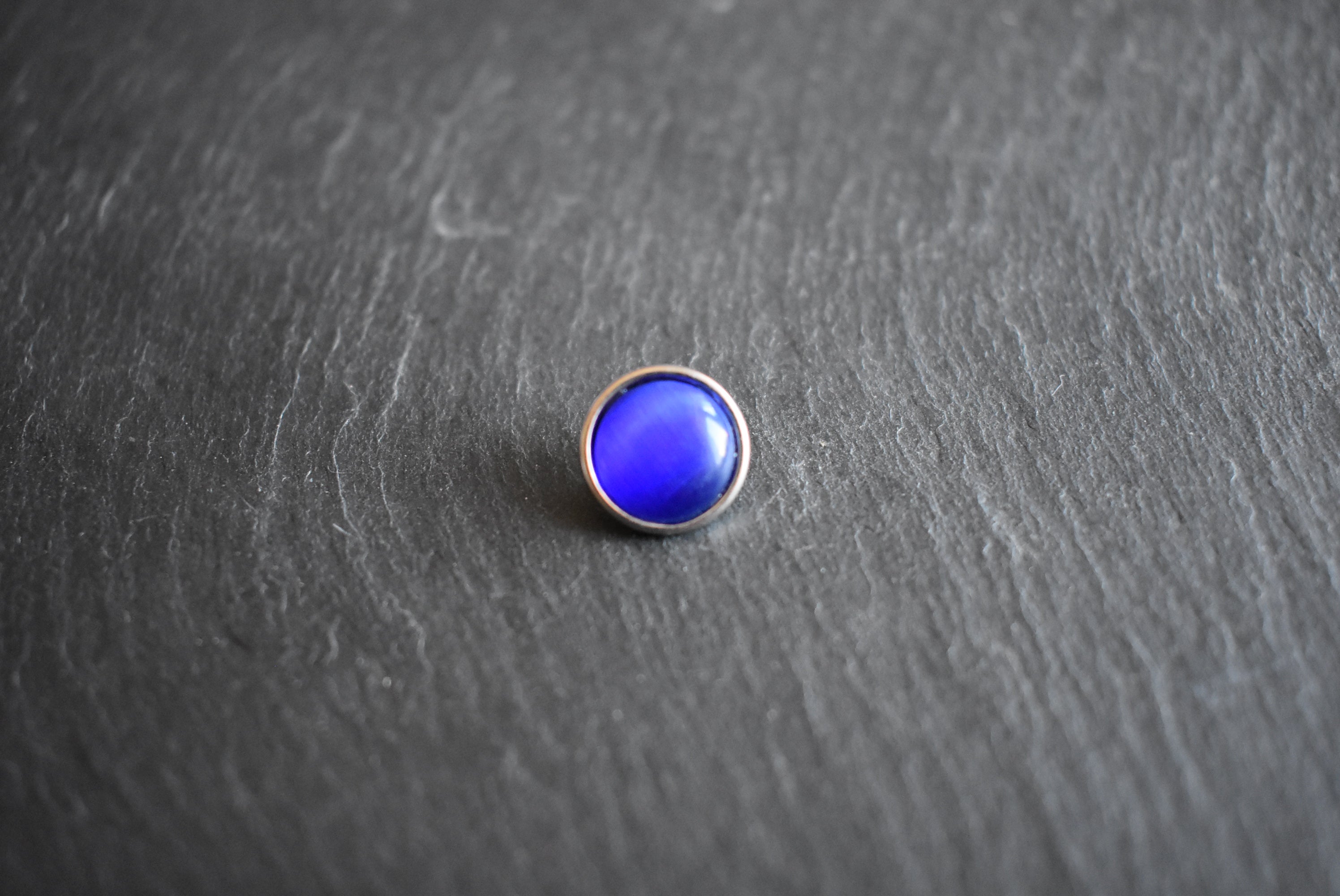 Mini Click Button Cateye Stein in verschiedenen Farben