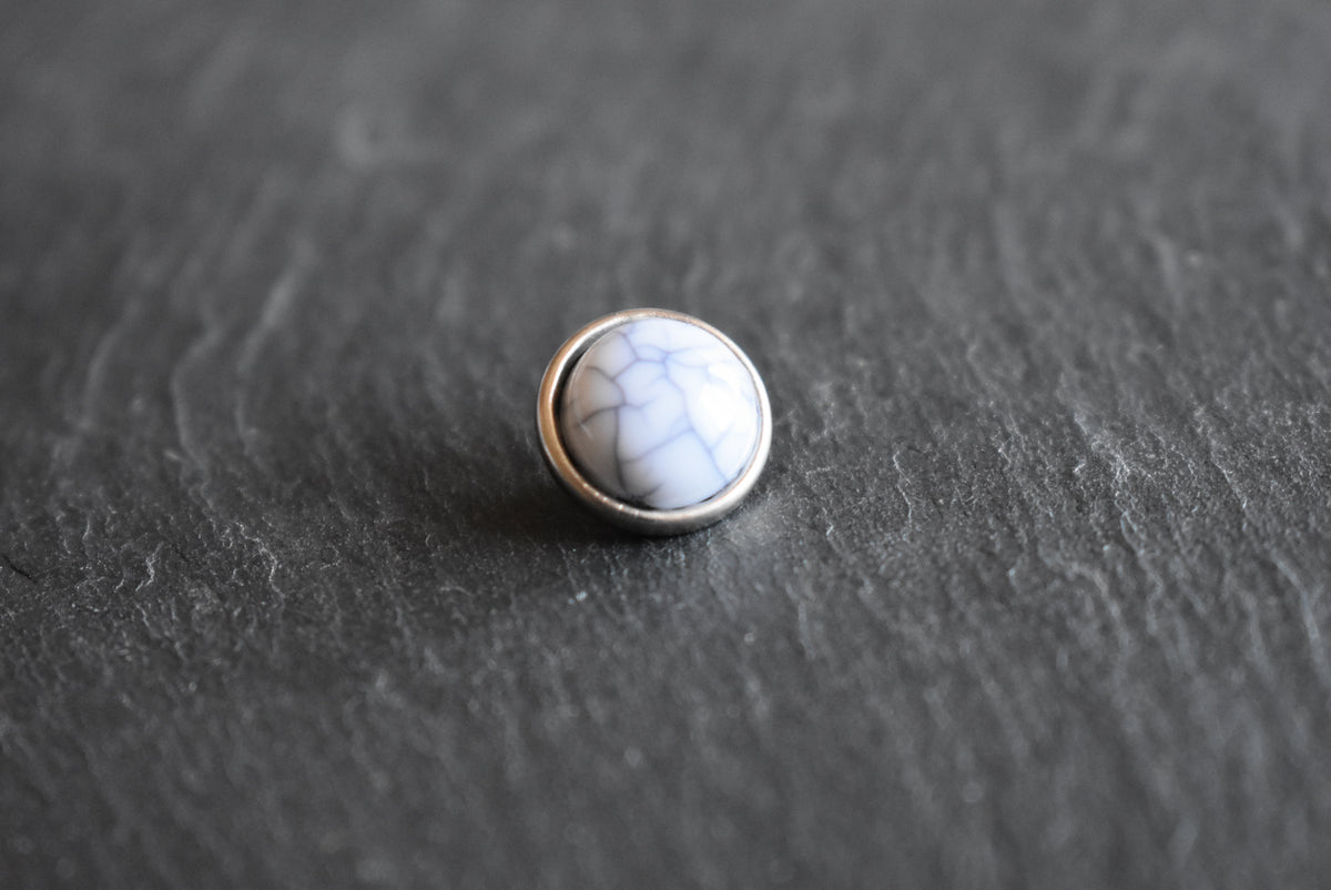 Mini Click Button Turquoise Stein verschiedene Fraben
