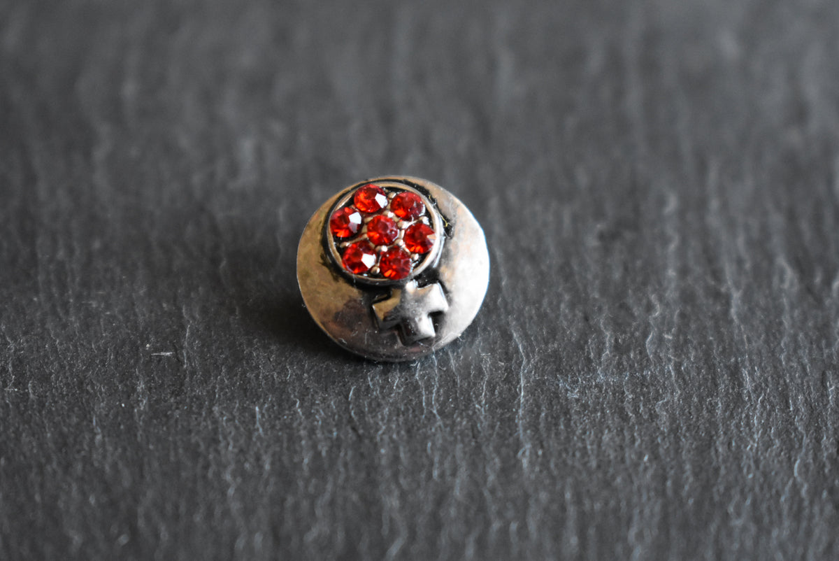 Mini Click Button Metall Glitzersteine verschiedene Farben