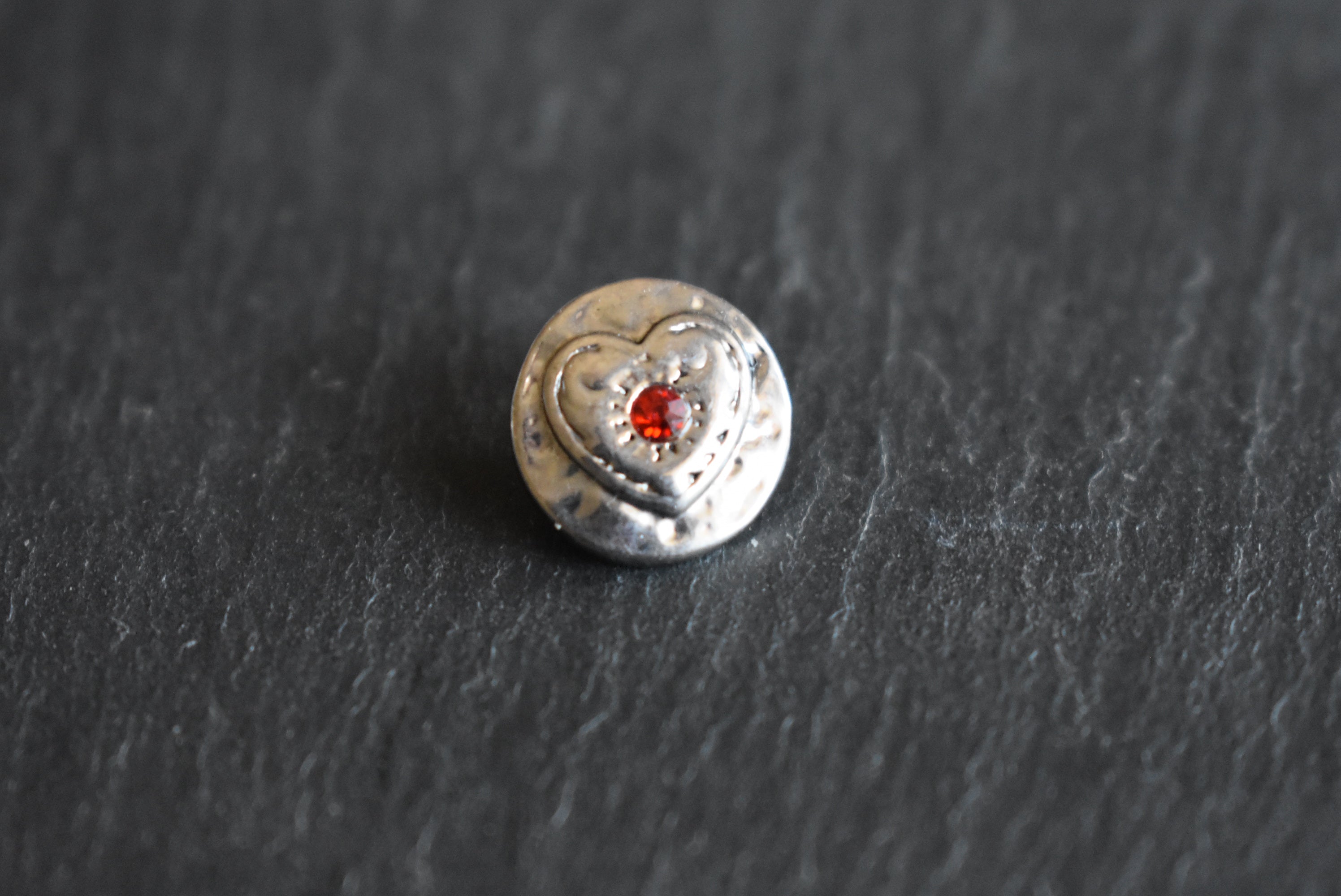 Mini Click Button Metall Glitzersteine verschiedene Motive