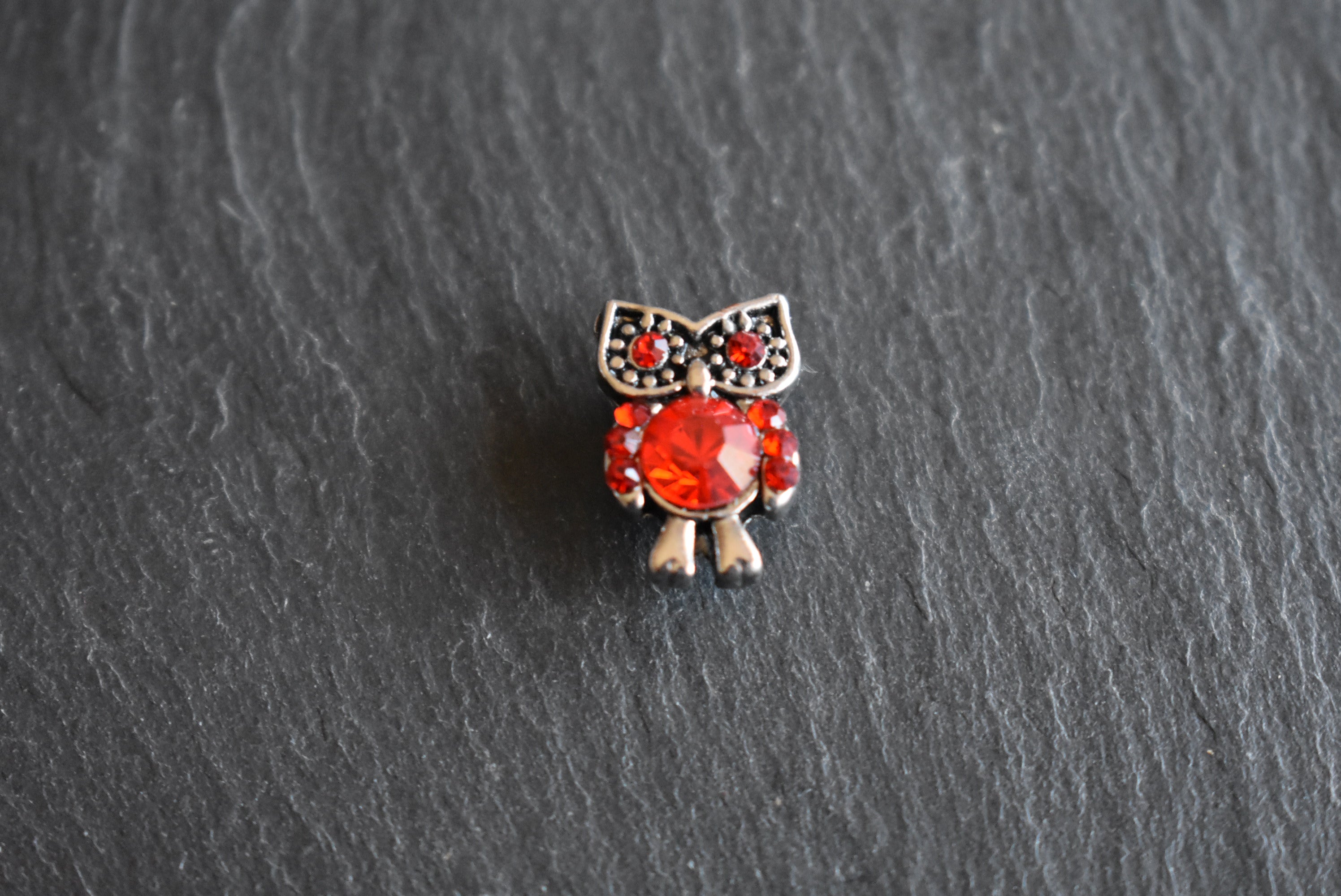 Mini Click Button Metall Eule verschiedene Farben